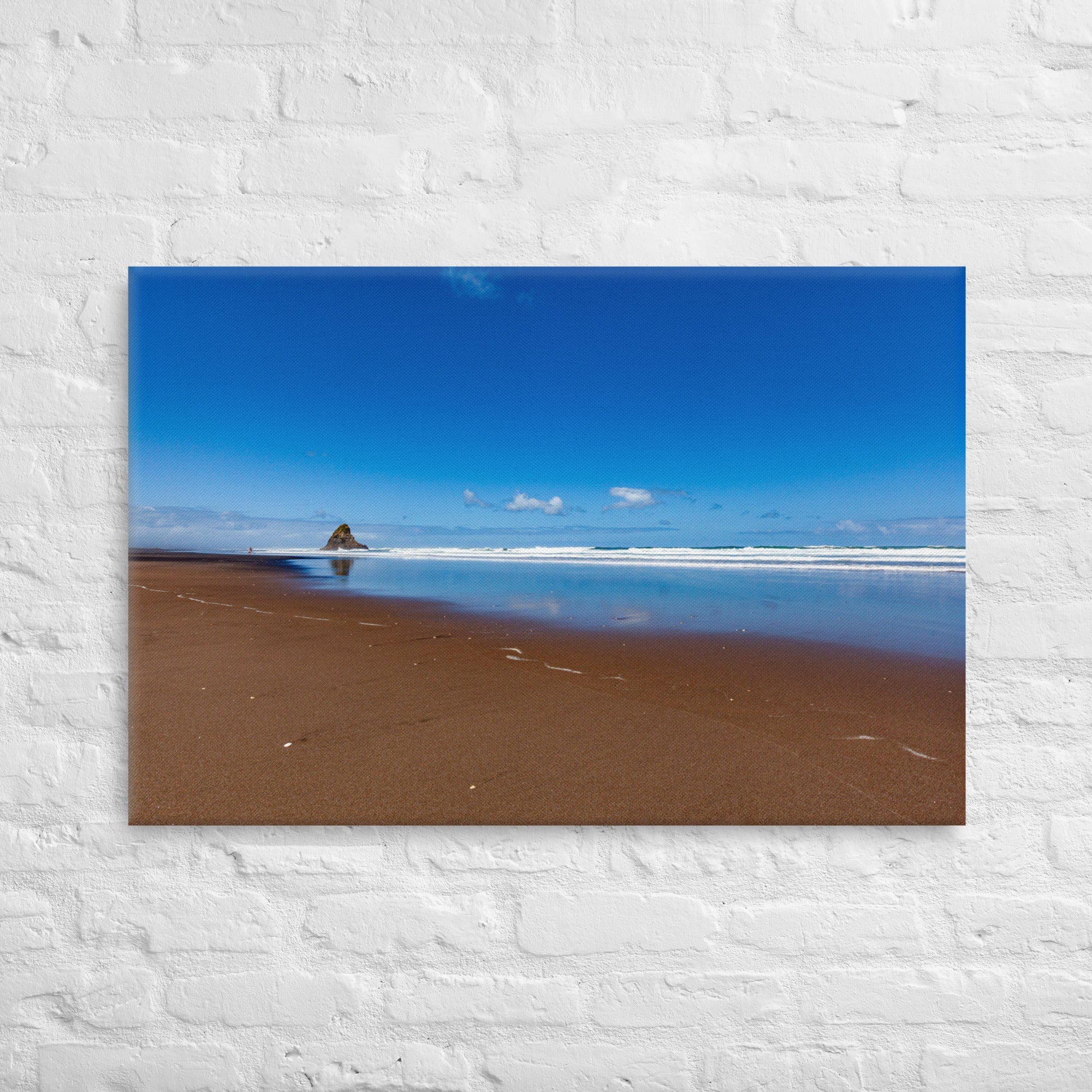 Karekare Beach 03 Thick Canvas Print